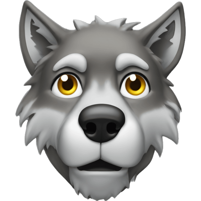 Wolf sad - side prof - high definition - 4k emoji