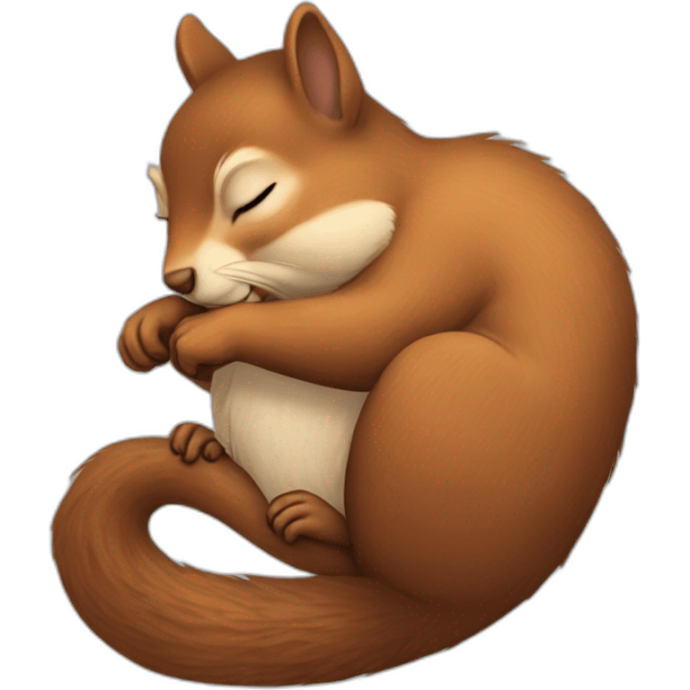 sleeping squirrel emoji