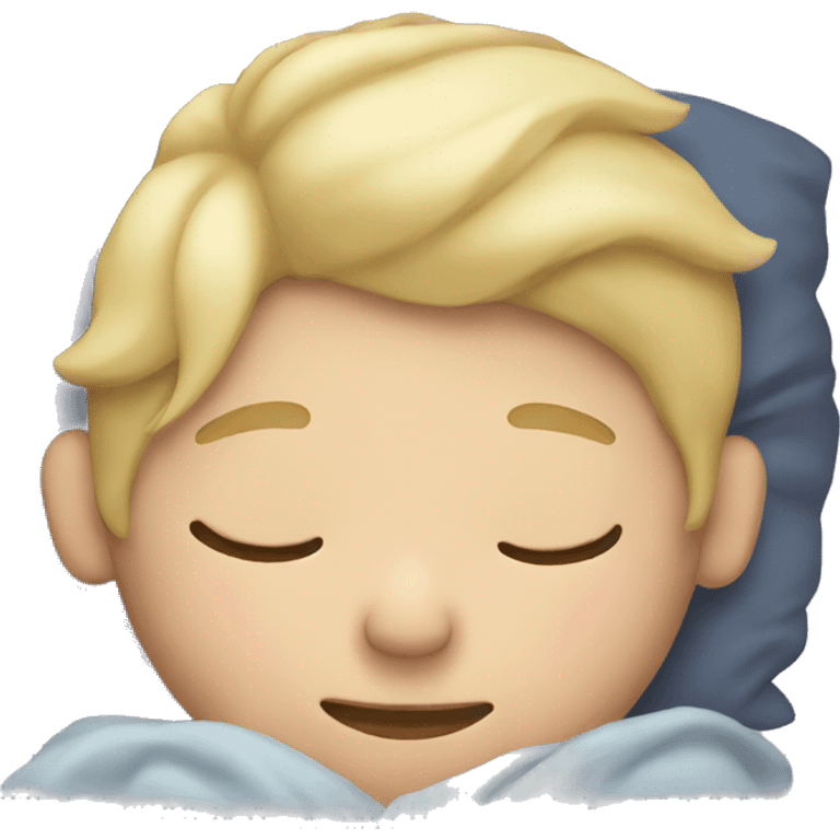 Sleeping boy blonde hair emoji