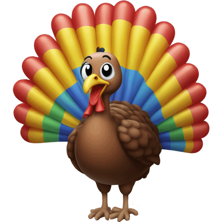 Giant turkey parade balloon emoji