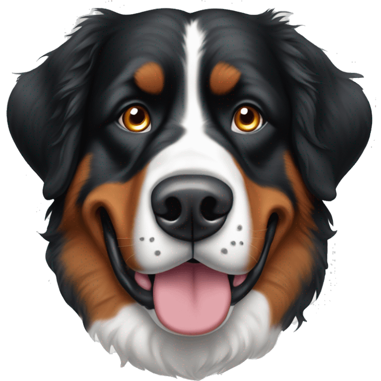 Bernese mountain dog with freckle by nose  emoji