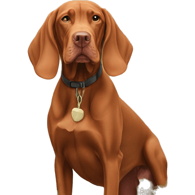 Magyar vizsla in front of a mountain  emoji