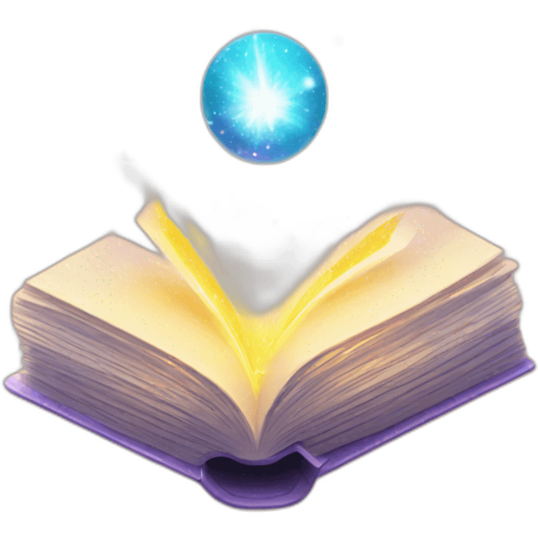 glowing sparkle book emoji