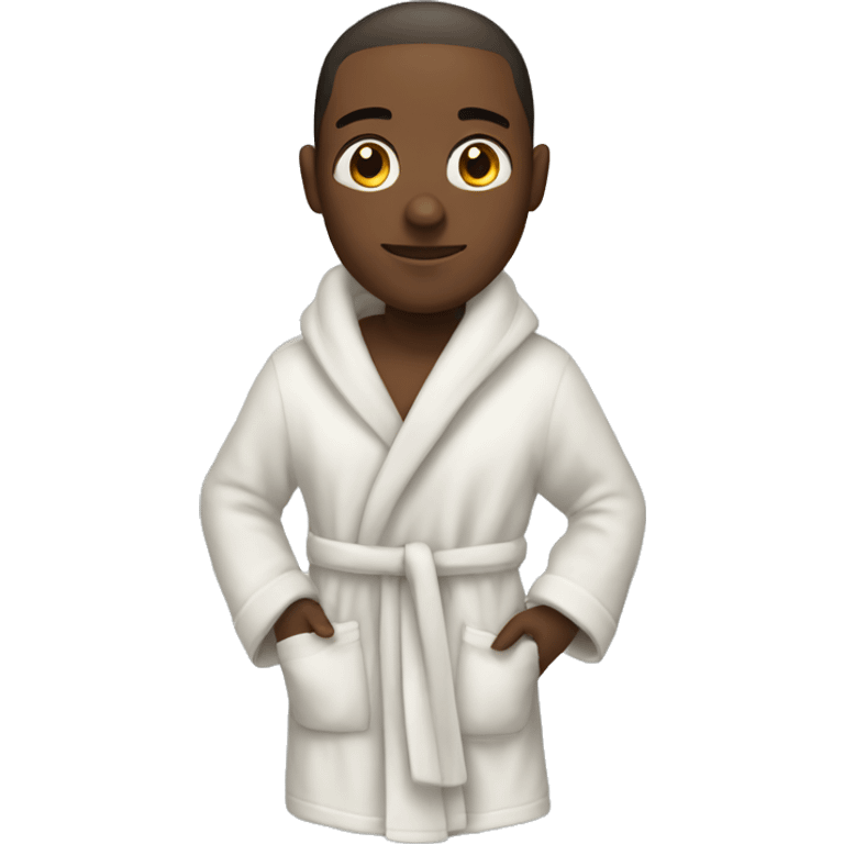 white cozy robe emoji