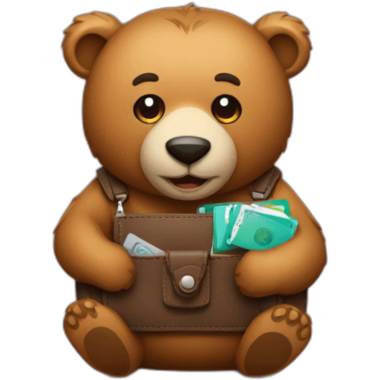 Bear with wallet emoji