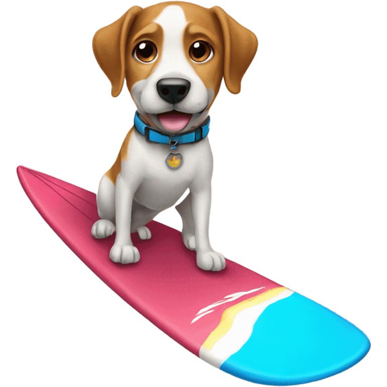 Dog surfing emoji