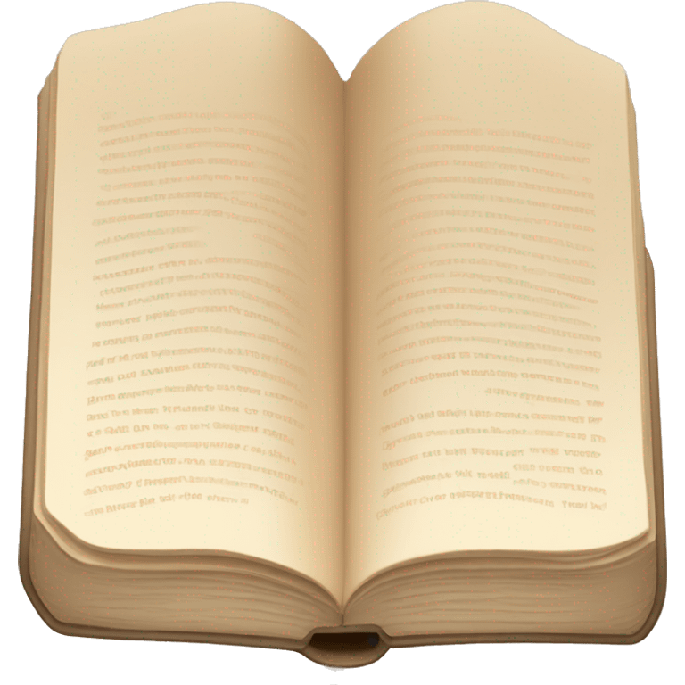 An open, hardcover book, depicted with a beige cover. Commonly used for various content concerning reading, writing, learning, and schooling. emoji