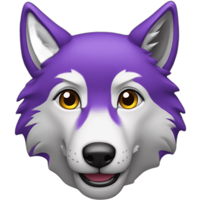 Un loup violet  emoji