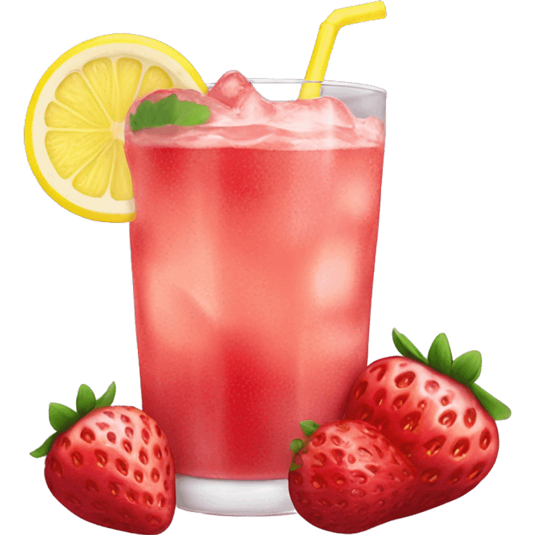 strawberry açaí lemonade with no beer  emoji