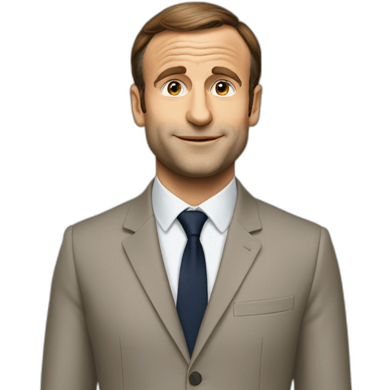 Macron avec la tête d'un canard emoji