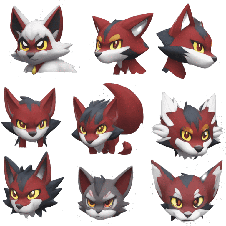 Noivern-Litten-Zorua-Zoroark-Nargacuga-Lycanroc-Torracat emoji