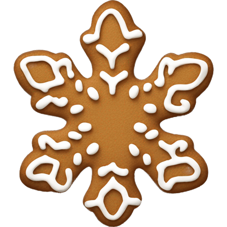 Gingerbread snowflake emoji