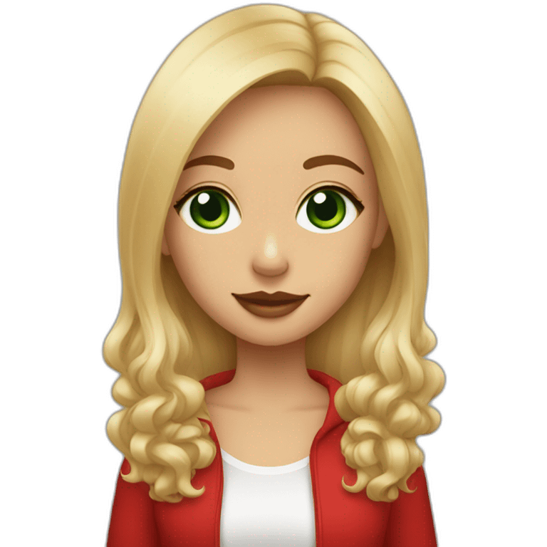 light-skinned-girl-with-green-eyes-walk-with-red-pomeranian emoji