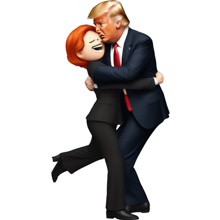 Donal Trump dancing with another redhead man emoji