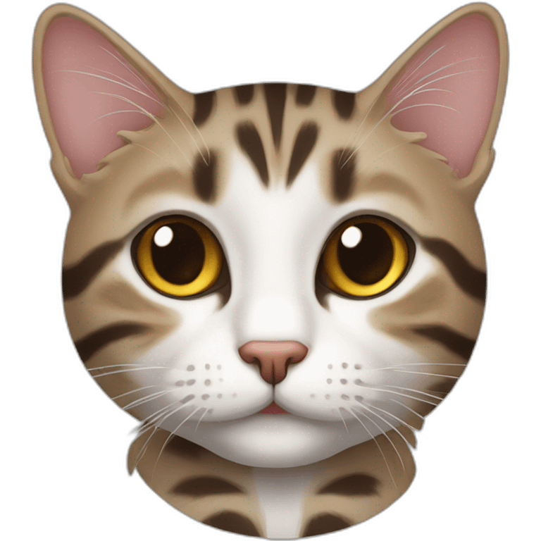 european cat with dark pinstripe tabby color emoji