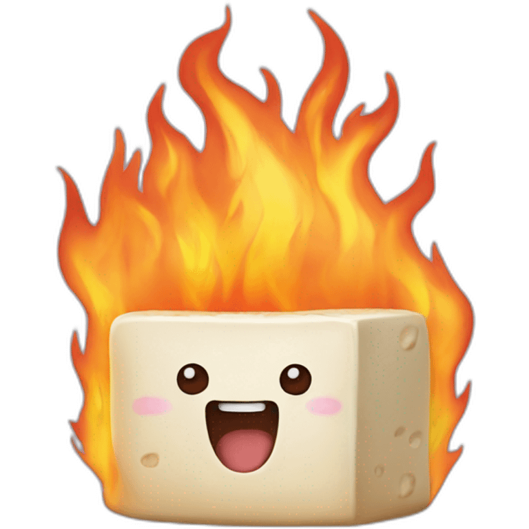 tofu on fire emoji