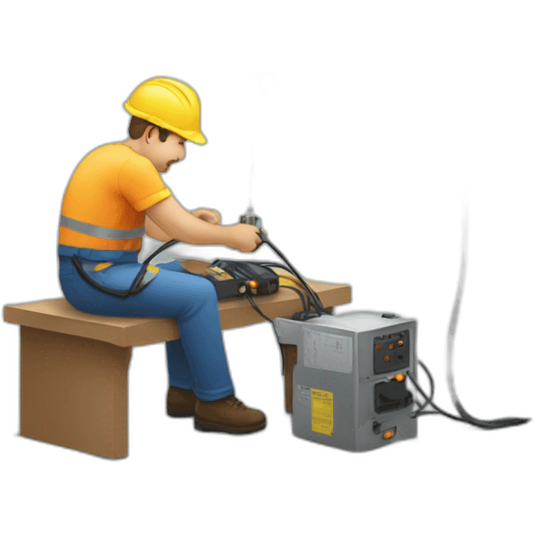 man working with electricity emoji