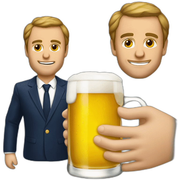 Macron beer emoji