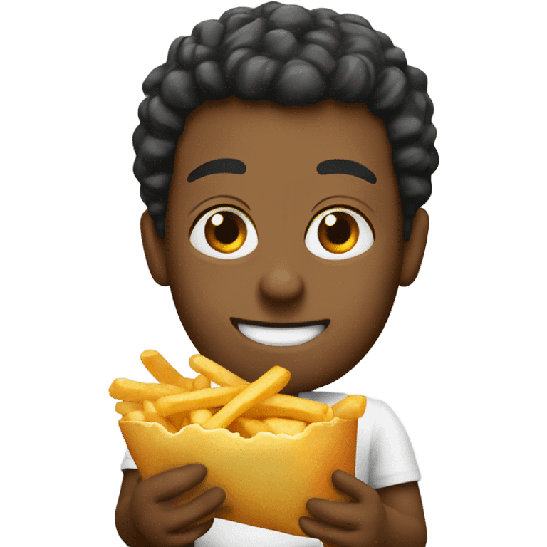 Caseoh eating cheese fries emoji