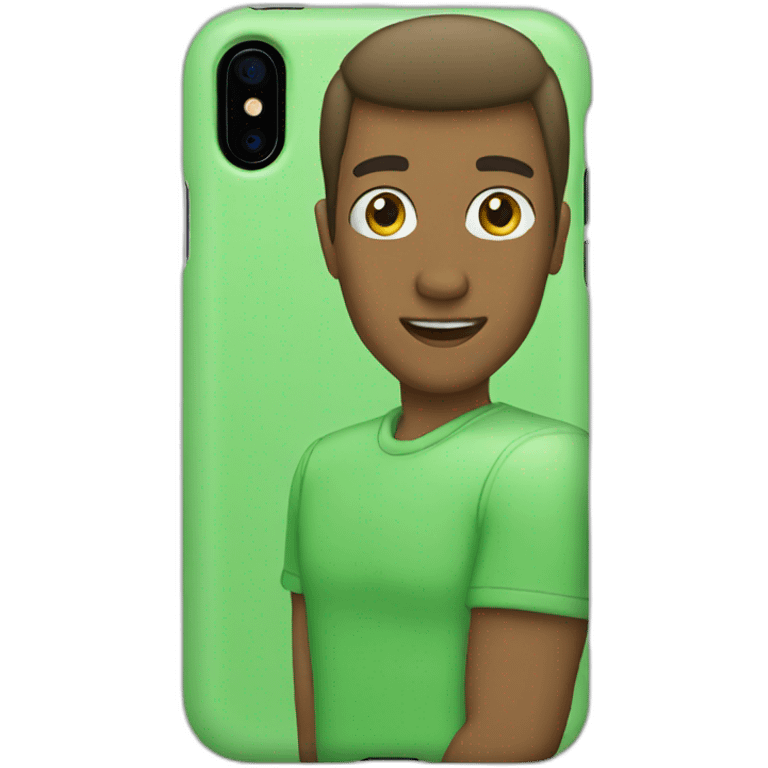 IPhone green case emoji