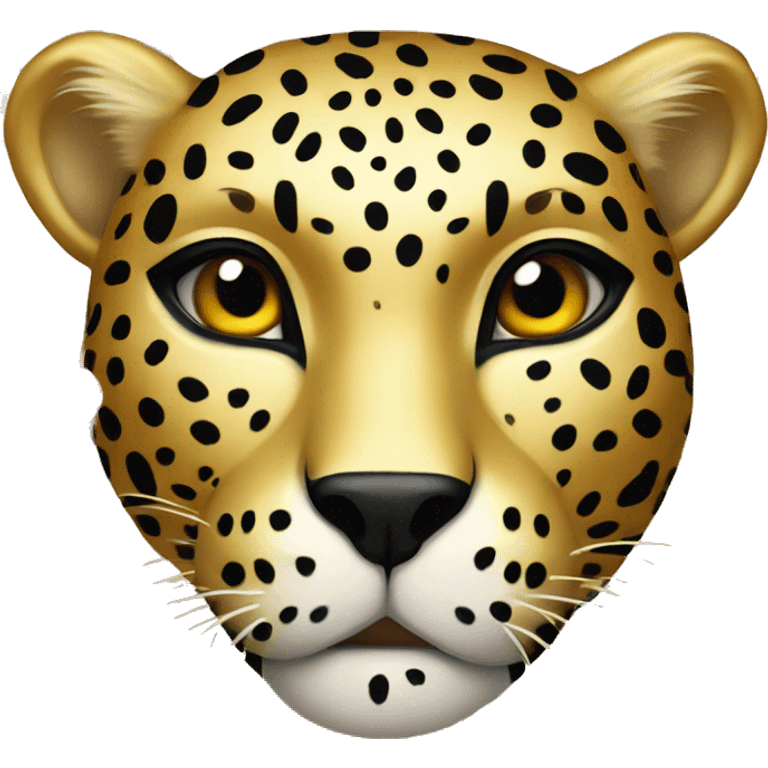 Golden leopard with floral pattern  emoji