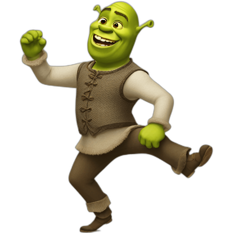 Dancing Shrek emotions emoji