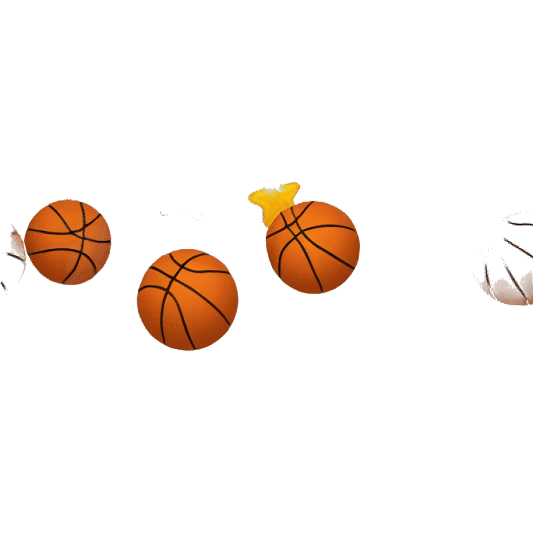 a basketball with 7 golden stars on top of it  emoji