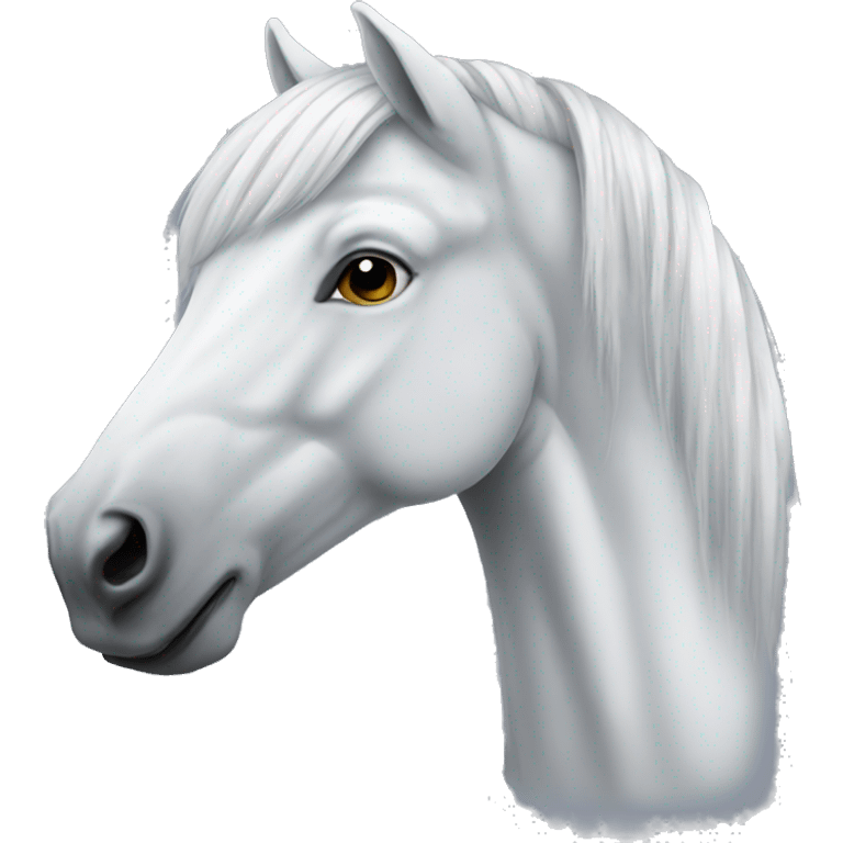 White horse with gray hair emoji