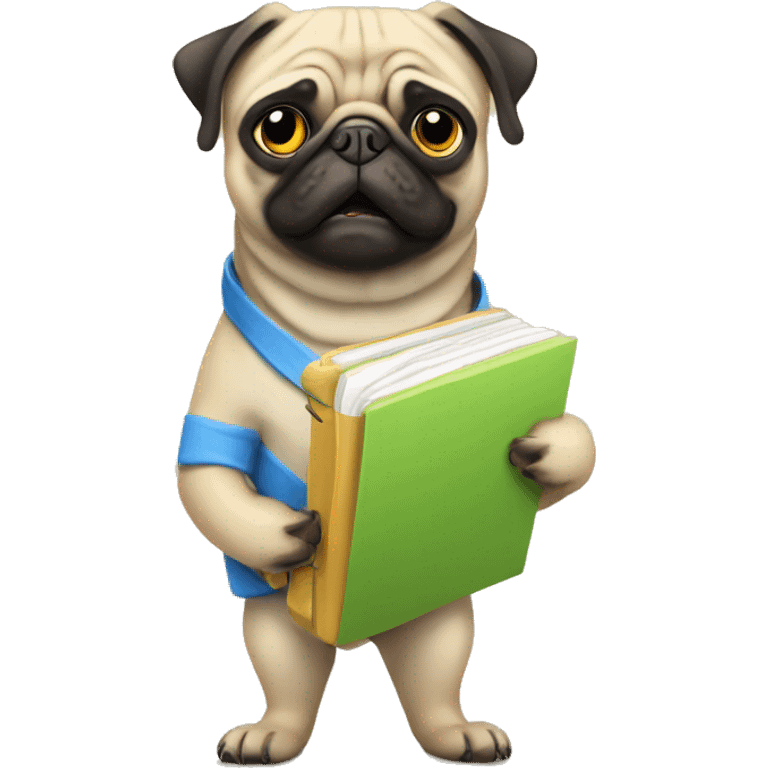 pug with an agenda emoji