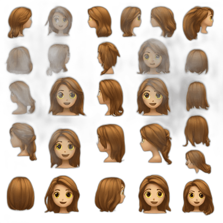 fille bronze cheveux long emoji