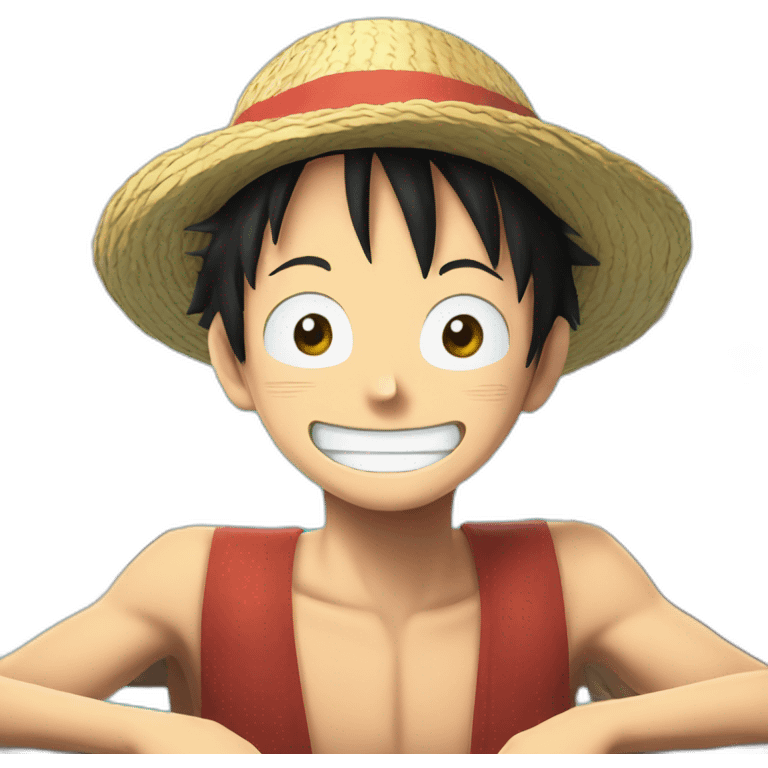 Luffy on sunny boat emoji