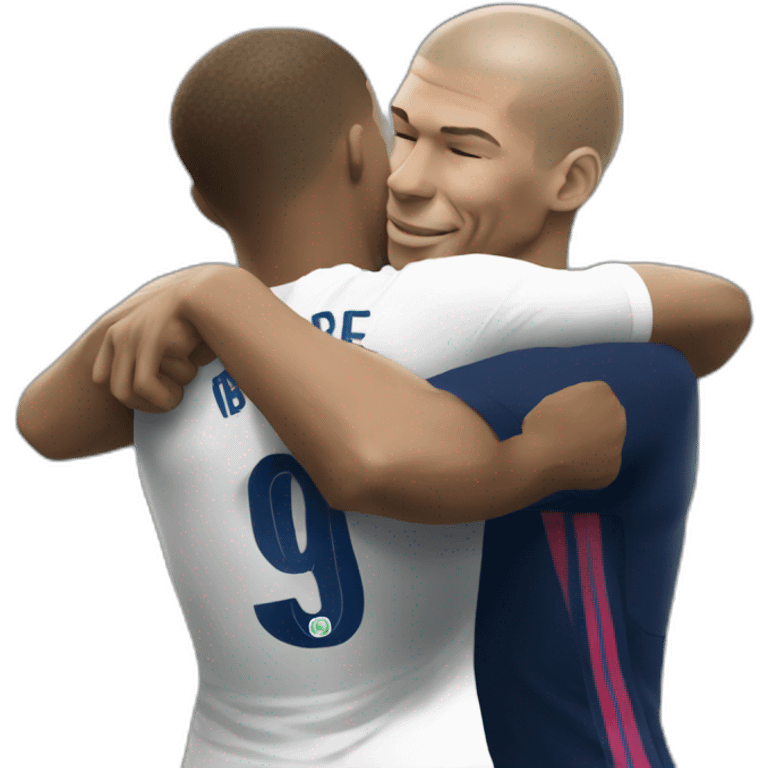 Mbappe hugging Zidane emoji