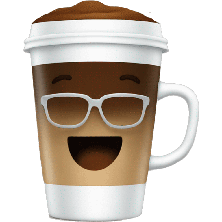 “Strong coffee in a glasse cup.” emoji