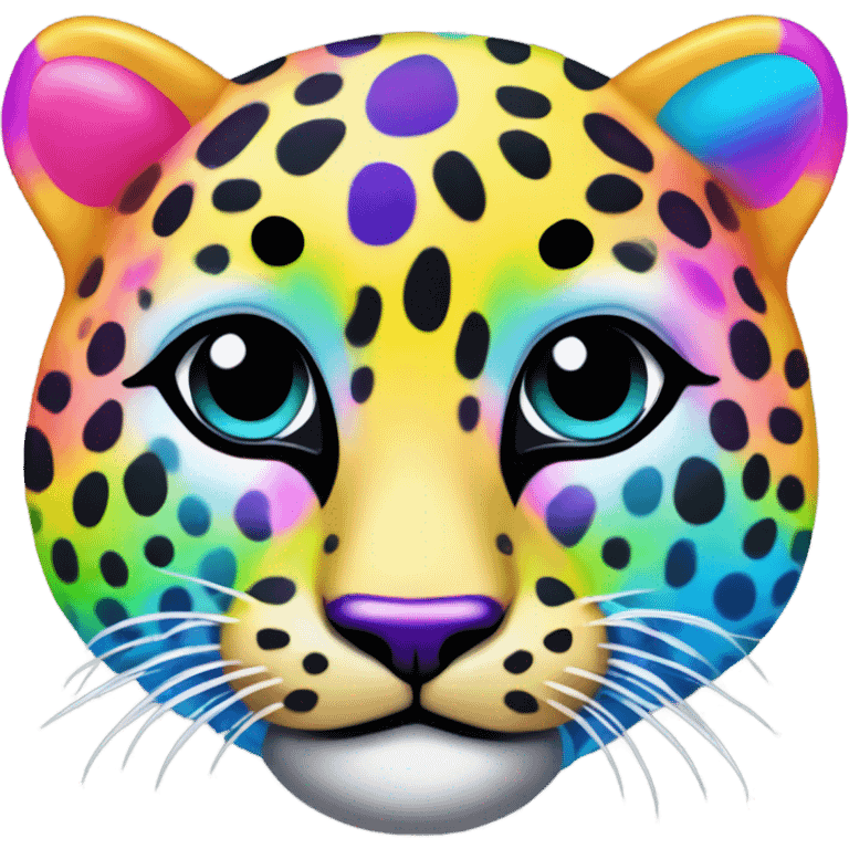 Lisa frank rainbow cheetah print emoji