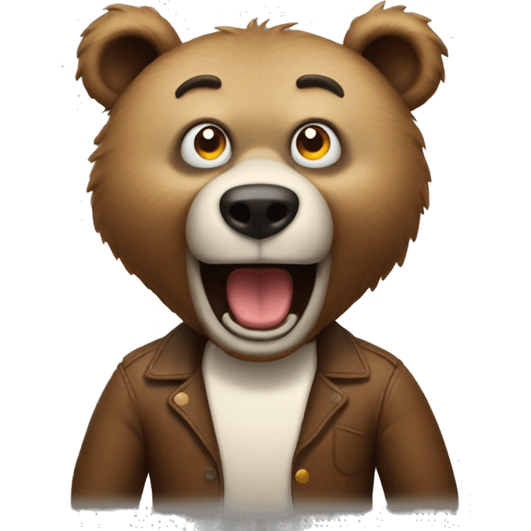 Crazy bear emoji