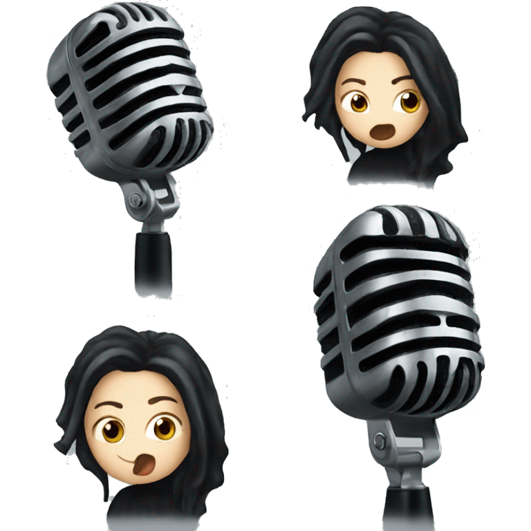 amy lee singing with microphone emoji