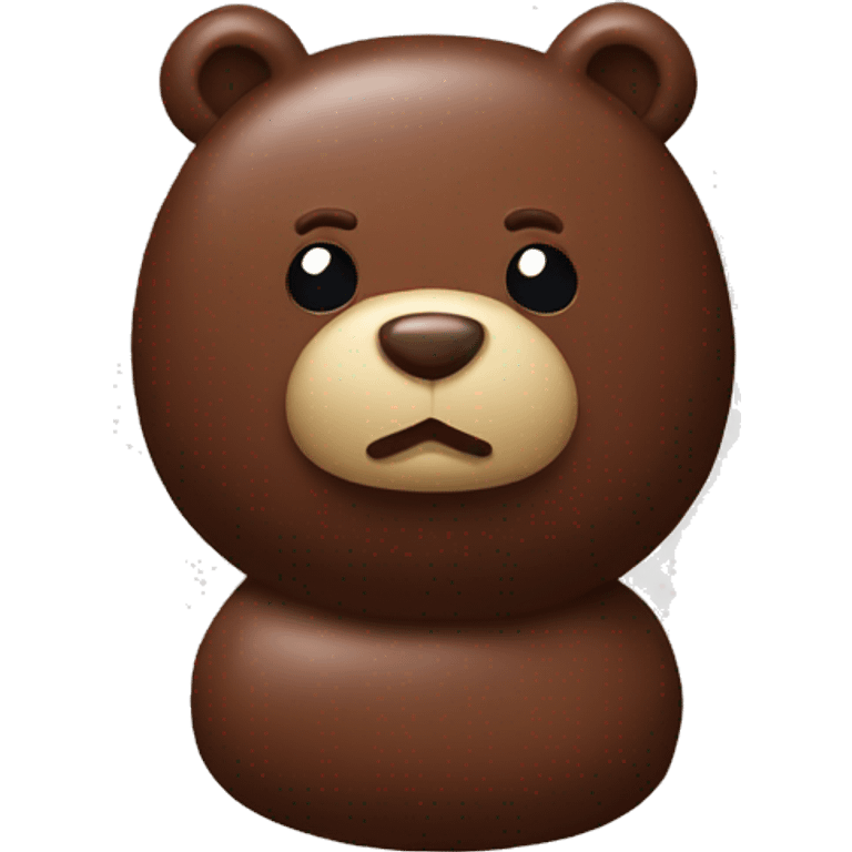 chocolate shaped bear emoji