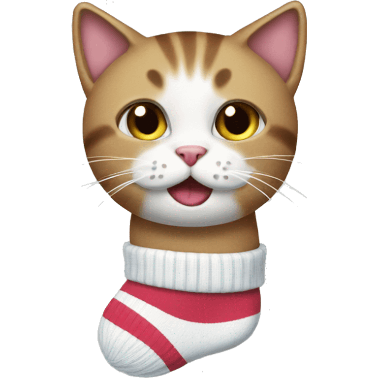 cat putted in socks emoji