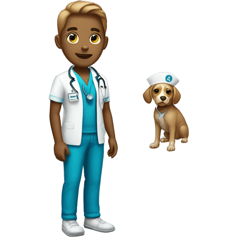 Tan boy vet nurse emoji