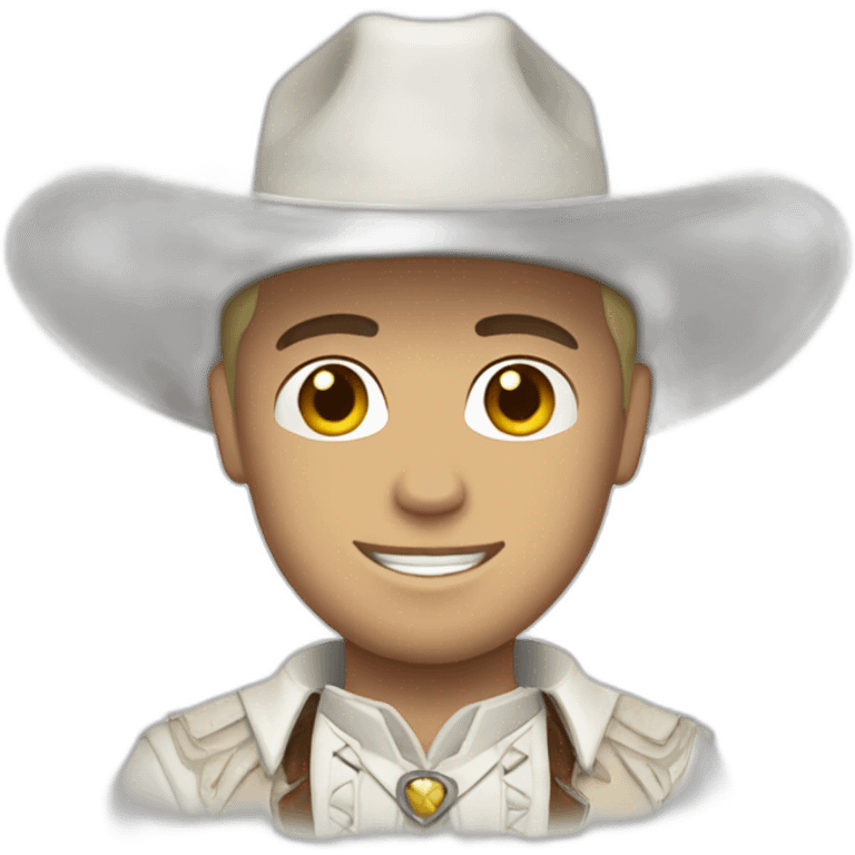 the lone ranger white cowboy hat short hair emoji