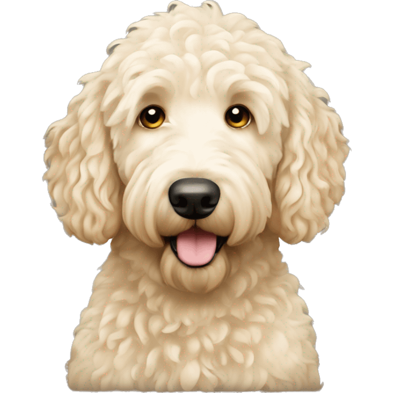 Cream golden doodle emoji