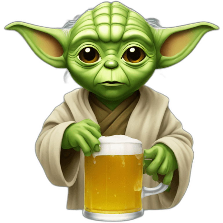 Yoda drink beer emoji