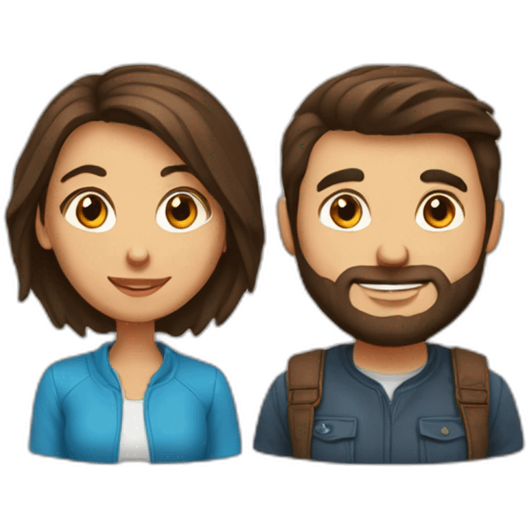 Couple brune brun emoji