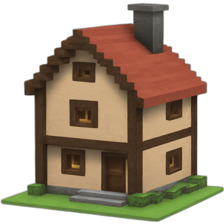 Minecraft house emoji