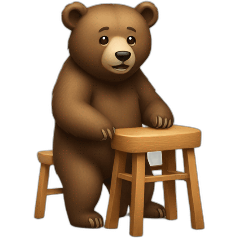 bear with a stool emoji