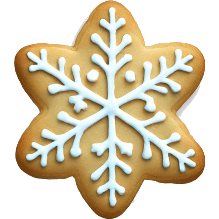 Sugar cookie with snowflake emoji