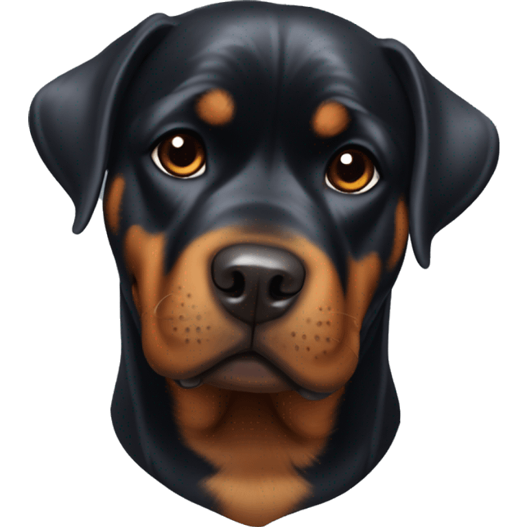 Rottweiler with bow on head emoji