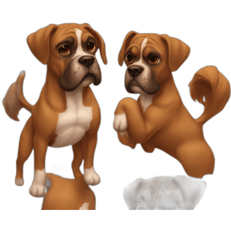 Boxer dog brown emoji