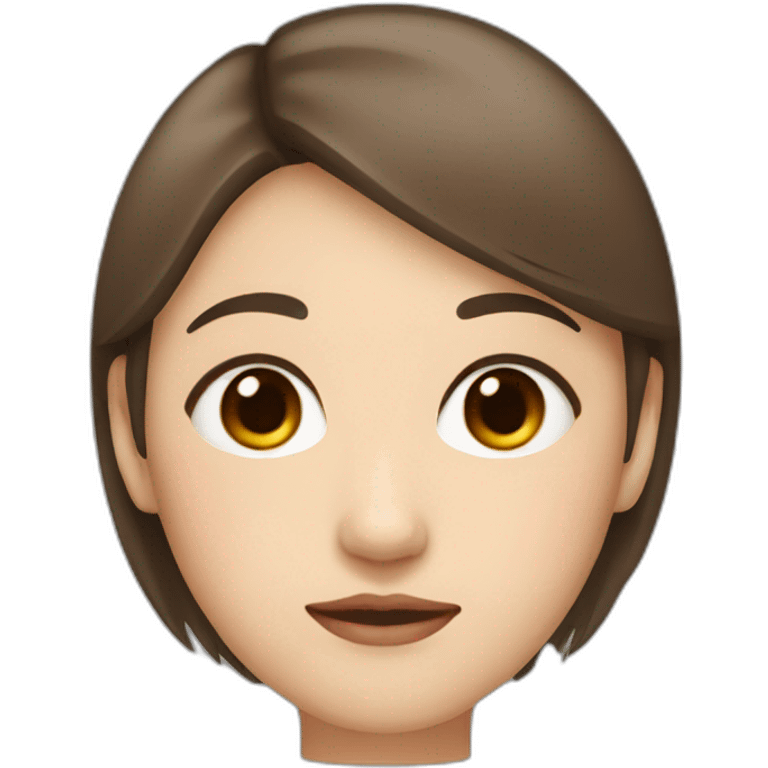 japanese woman brown hair mole under eye emoji