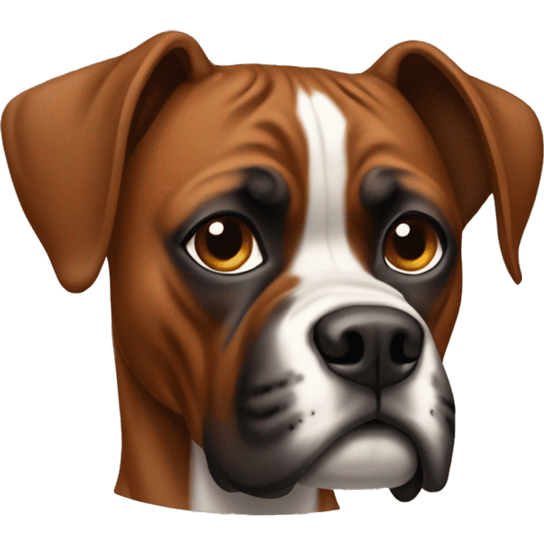 Brown boxer dog  emoji